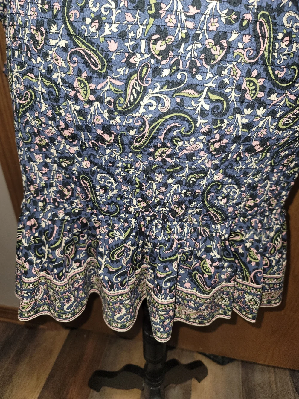 Veronica Beard Paisley Print Smocked Mini Dress Size 6 EUC - Picture 5 of 11